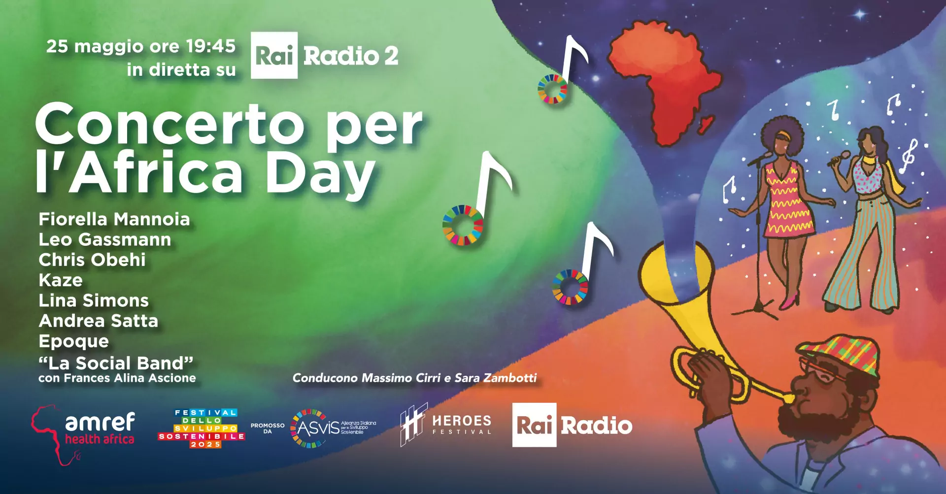 IL 25 MAGGIO SEGUI LA DIRETTA DEL CONCERTO PER L'AFRICA DAY